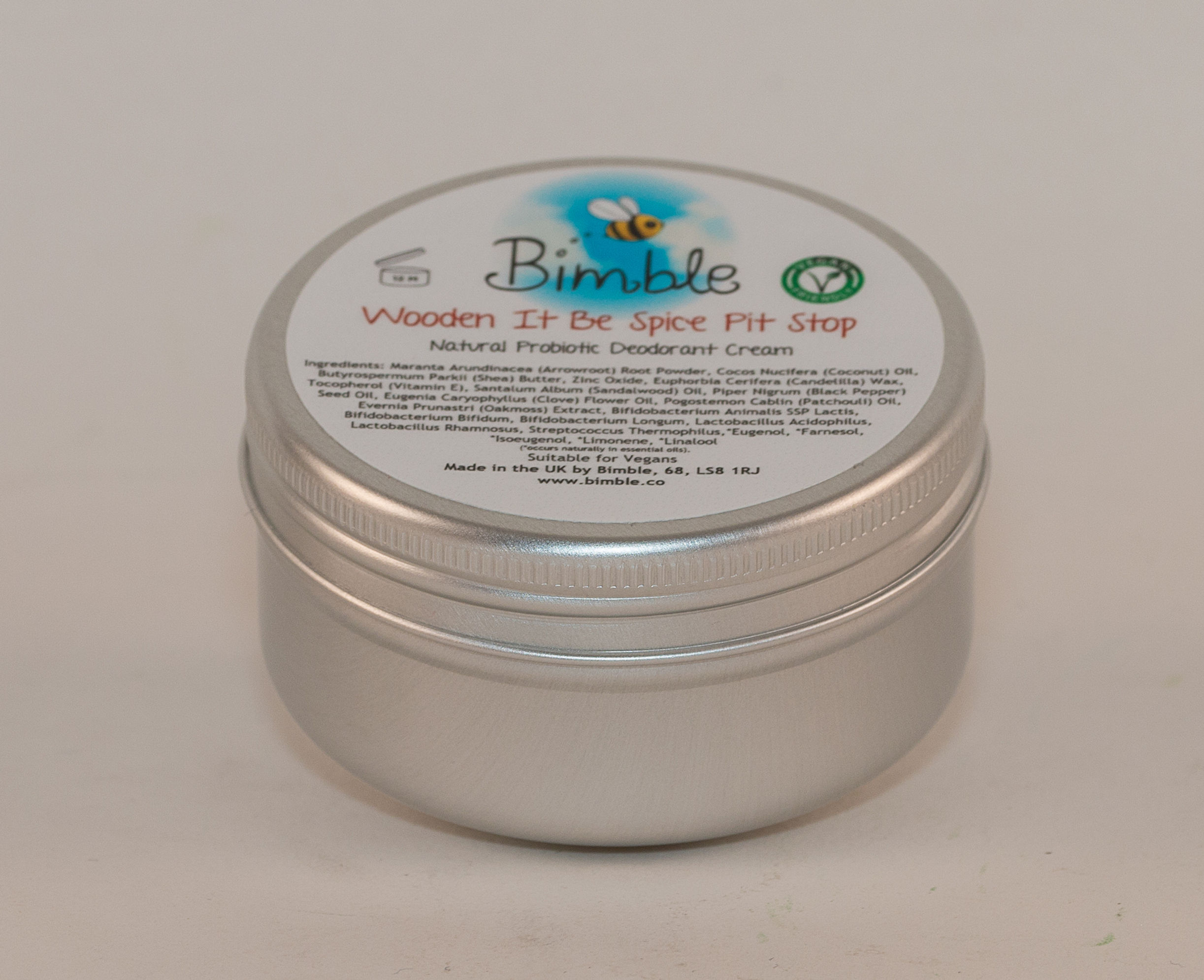 Wooden it be Spice Pit Stop Vegan Probiotic Natural Deodorant Cream