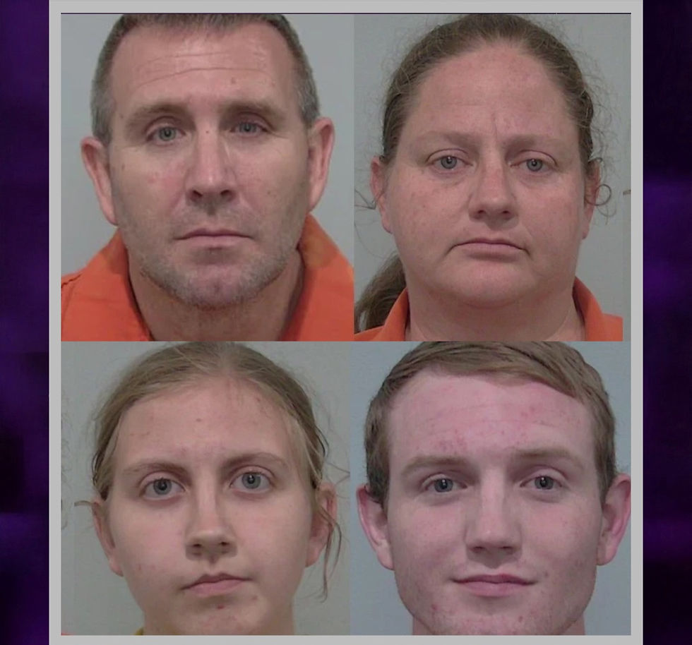 Brian Griffeth, 47, his wife Jill, 41, their adult son Dallin, 21, and daughter Liberty, 19,