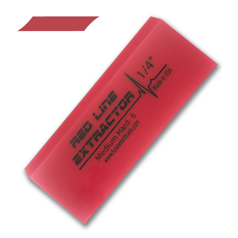 FUSION 125mm RedLine Extractor 6.3mm Thick Double Bevel Squeegee