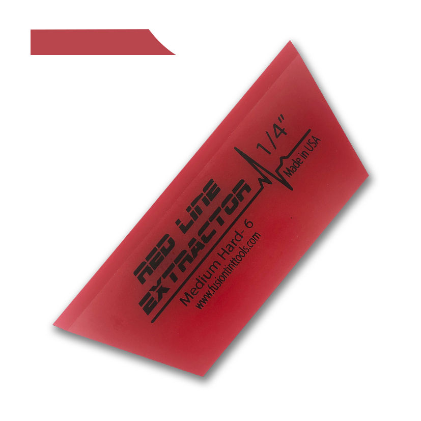 FUSION 125mm RedLine Extractor 6.3mm Thick Single Bevel Squeegee