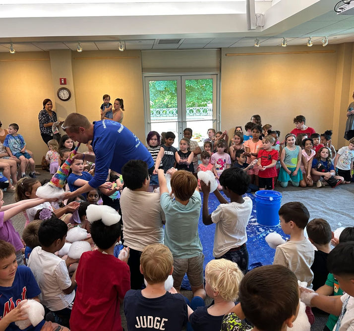 Kids enjoying an interactive party activity