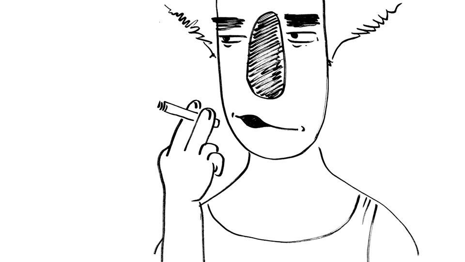 Derek smoking