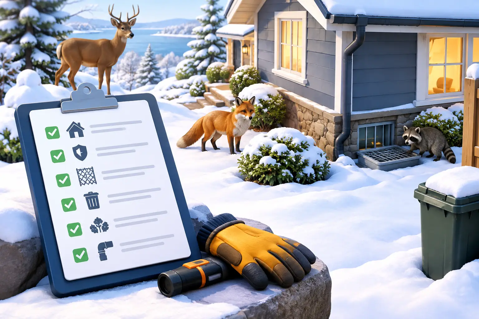 Winter Wildlife Prevention Checklist for Massachusetts
