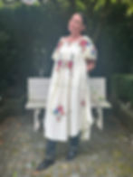 Thumbnail: Loretta Dress - Linen Floral (long)