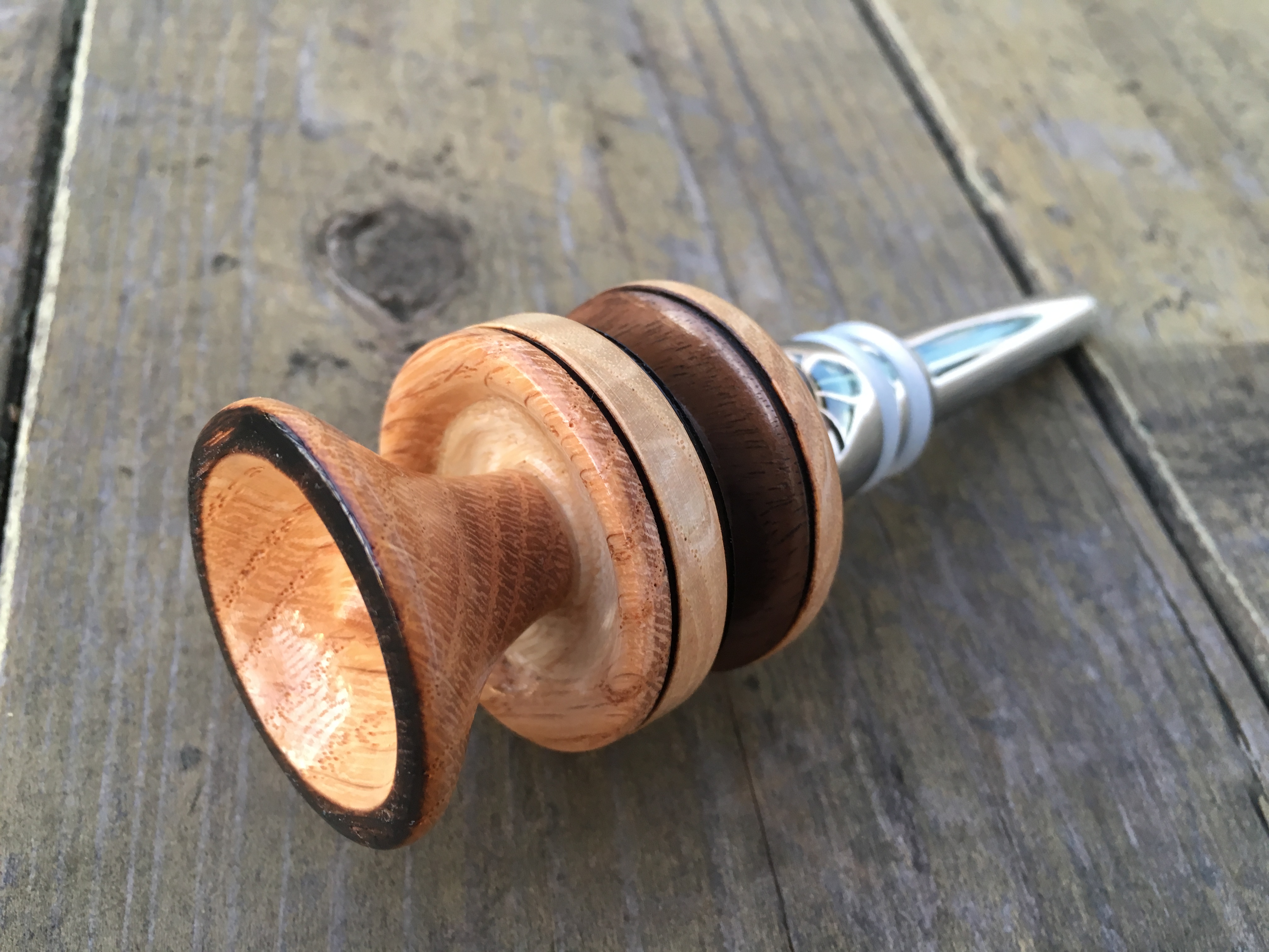 turned wood bottle stopper