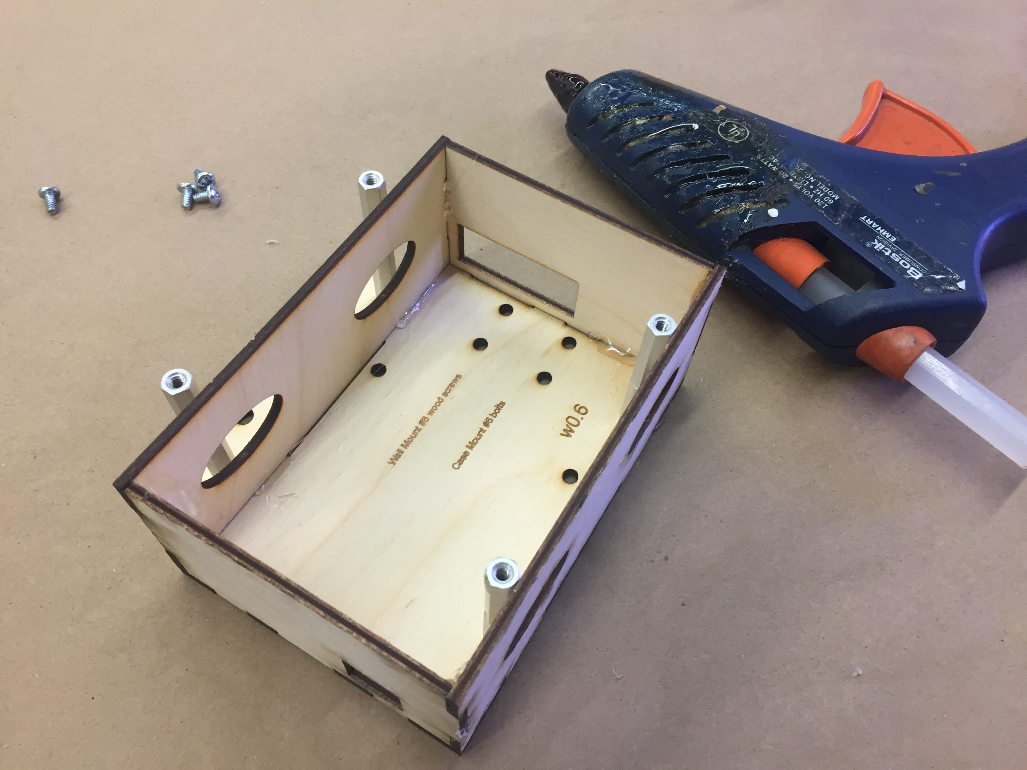 Wood box assembly