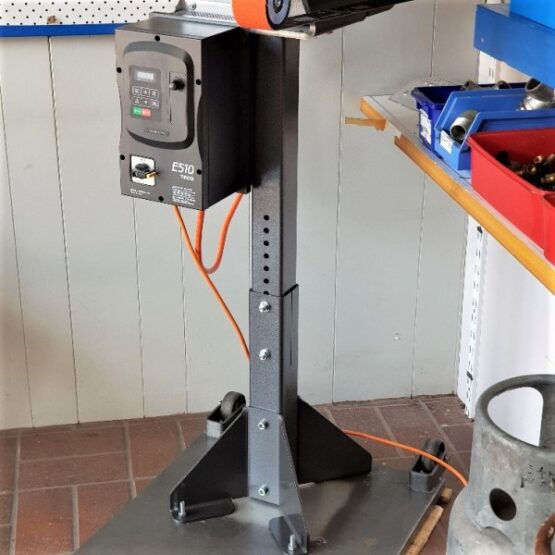 Thumbnail: Height Adjustable Tilting Floor Stand - on movable plate with wheels