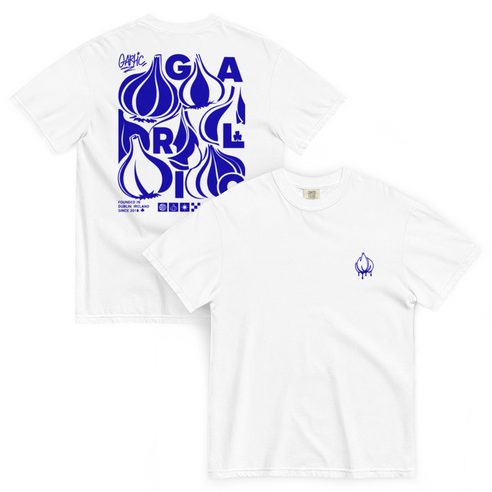 White Garlic Drip t-shirt