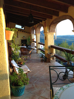 Sunset on the terrace