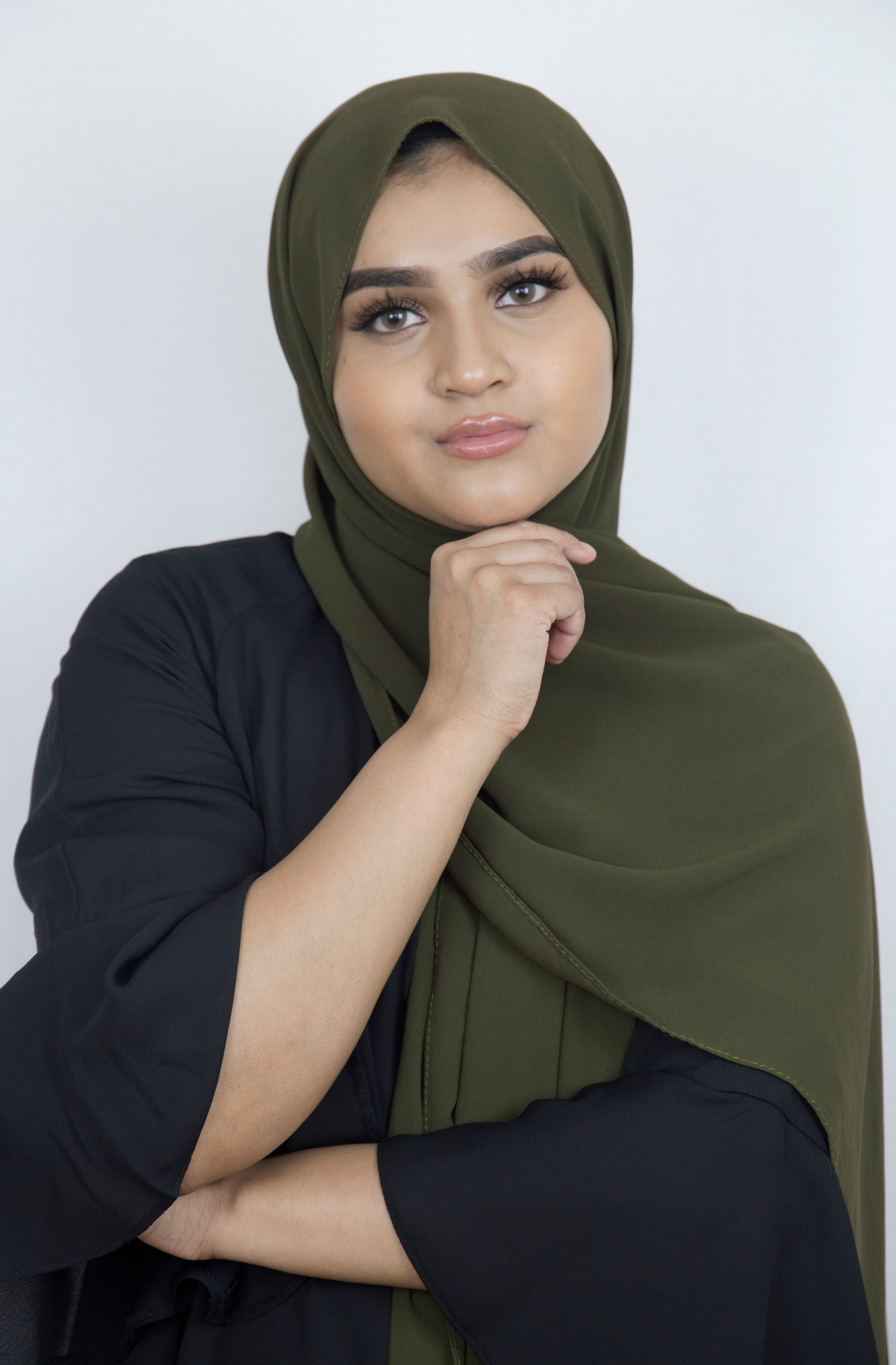 ARMY GREEN Chiffon Hijab