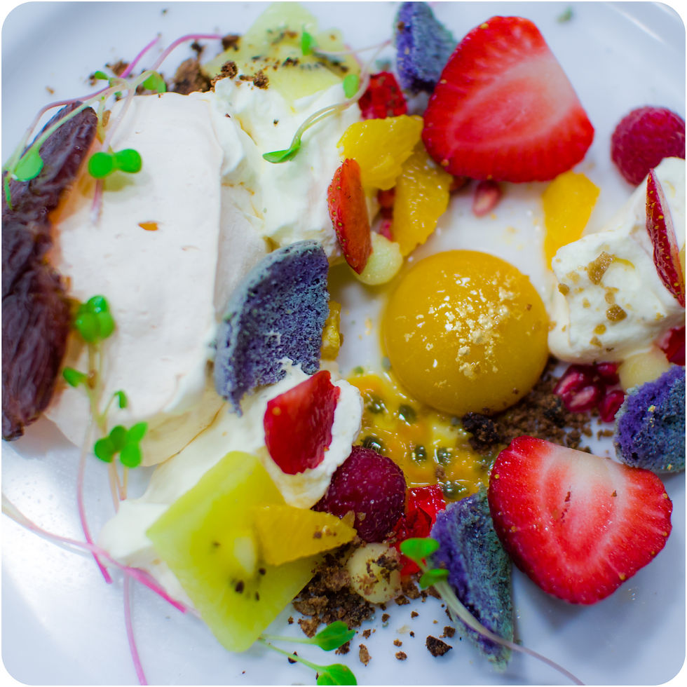 Pavlova dessert variation