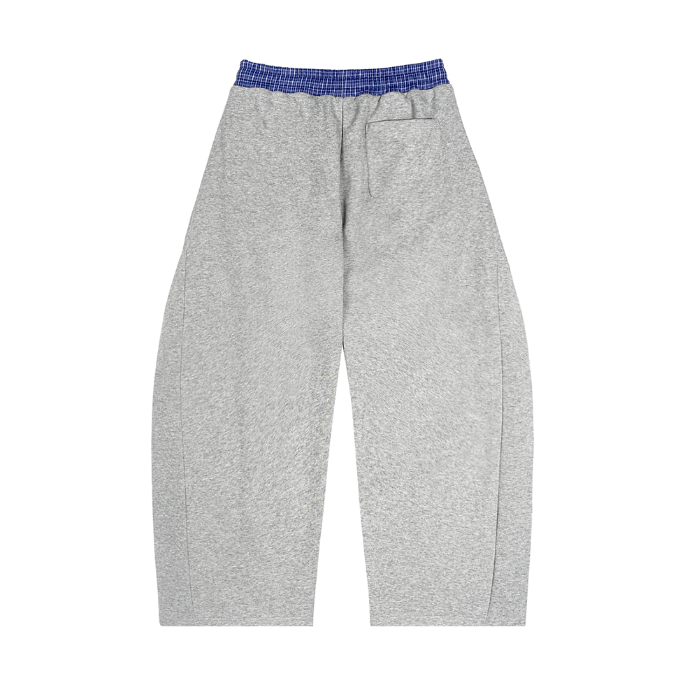 Thumbnail: Plaid Waistband Barrel Sweatpants