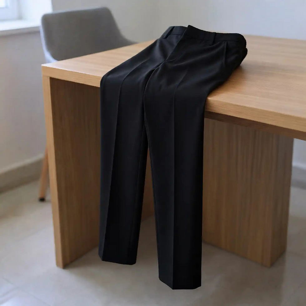 Black Four-Way Stretch Trouser for Everyday Reliability