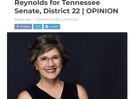 Letter from a constituent: Why I’m voting Karen Reynolds for Tennessee Senate, District 22 | OPINION