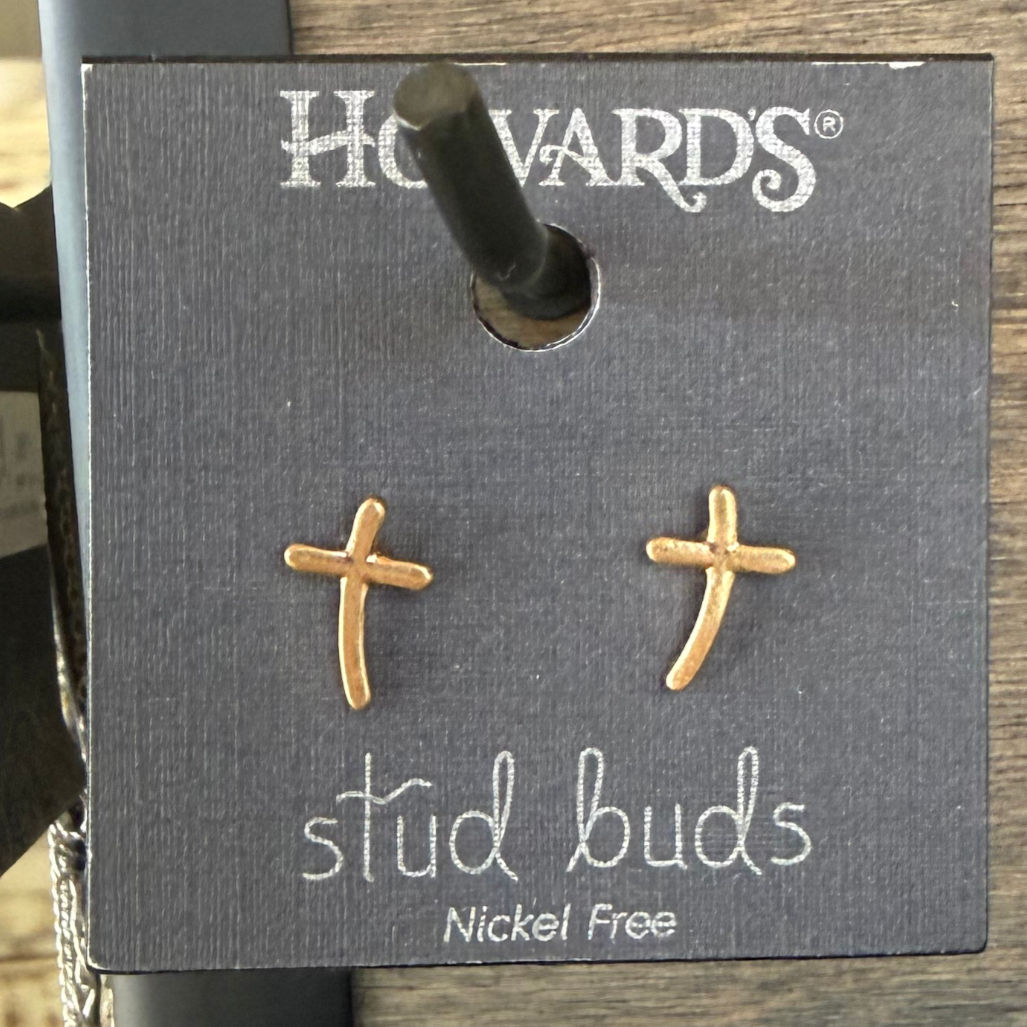 Cross Stud Earrings