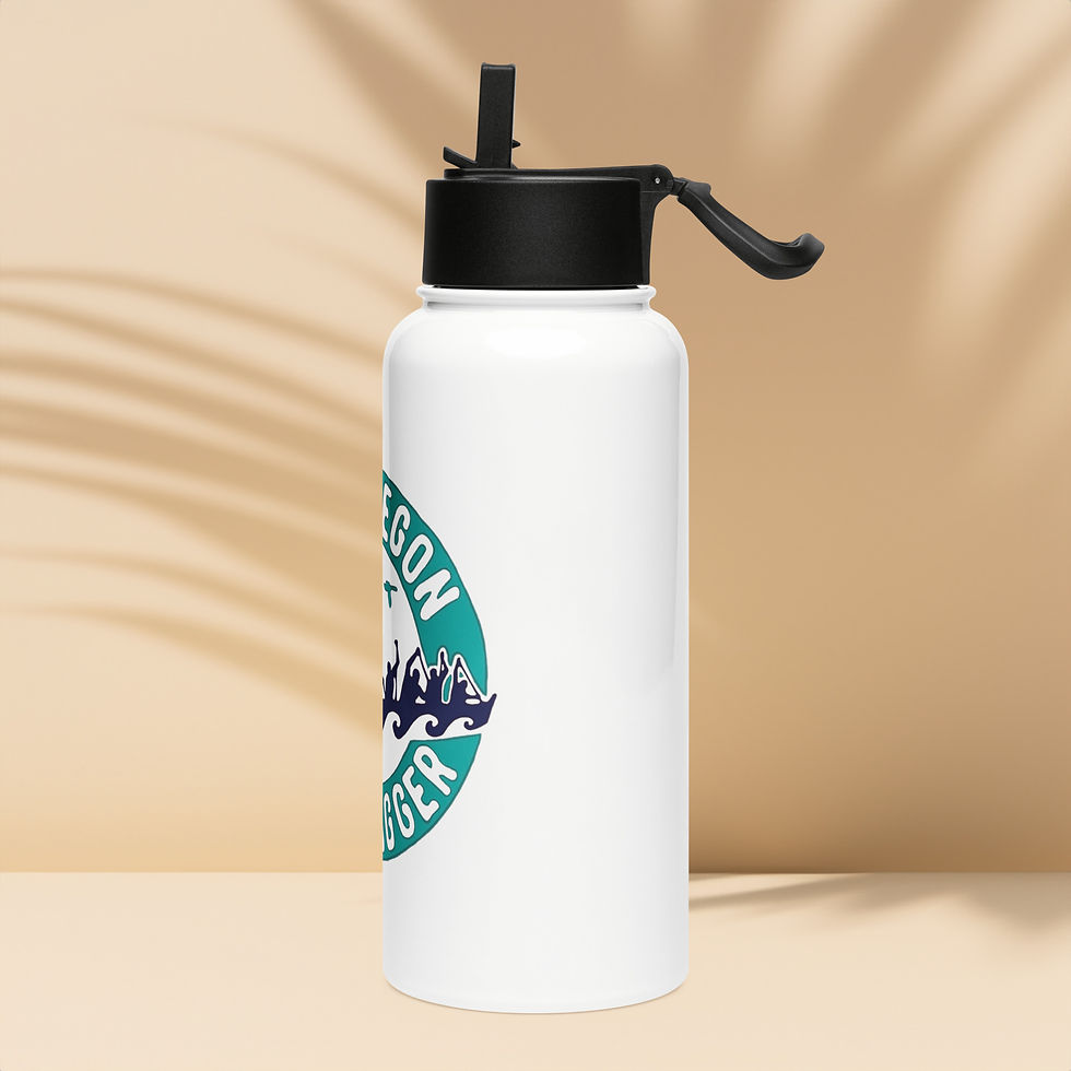 Thumbnail: Stainless steel water bottle with a straw lid