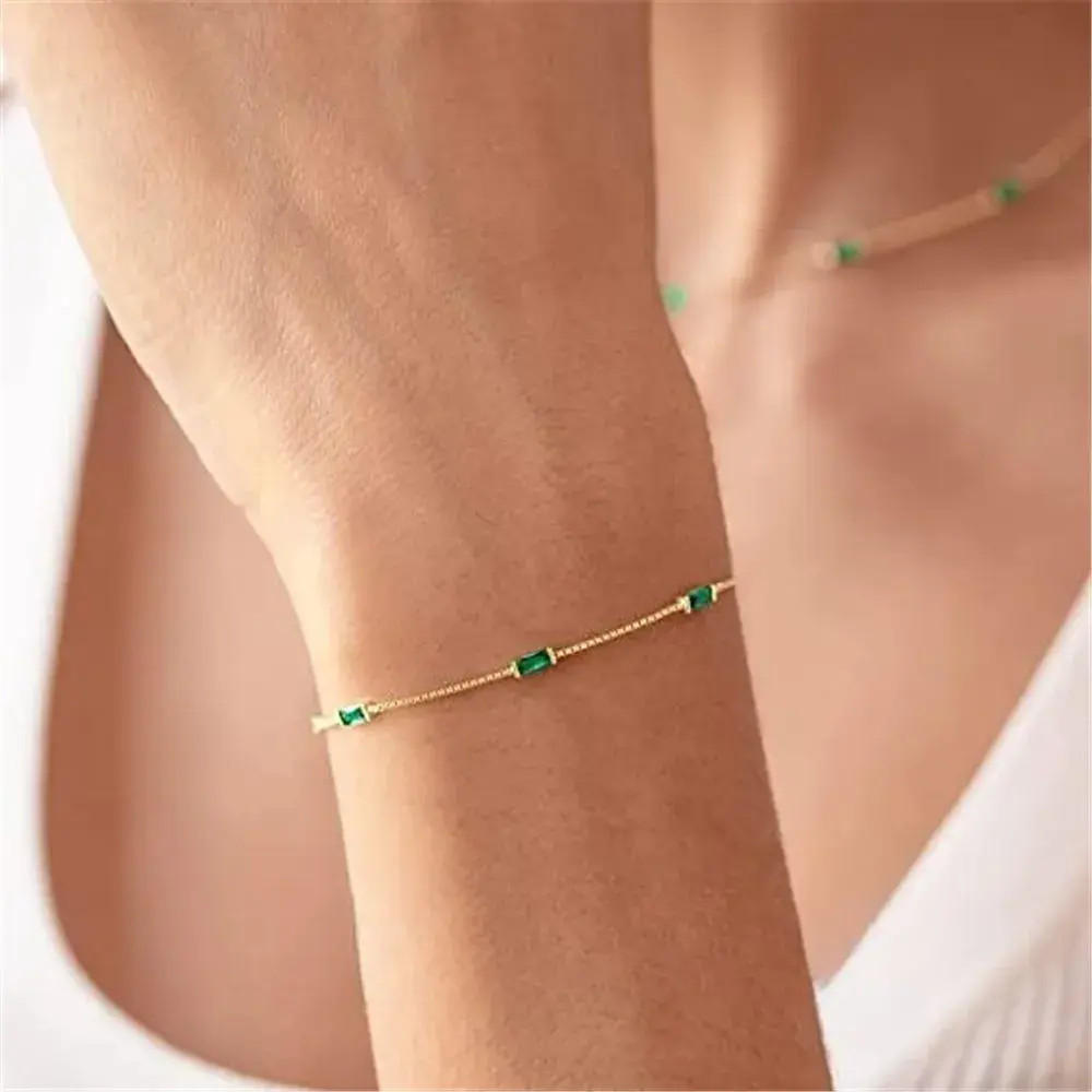 Pulsera Plata Esterlina Colorida Color Oro Mujer Joyería