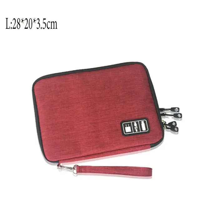 Thumbnail: Double Layer Cable Storage Bag Oxford Fabric Organizer Pouch