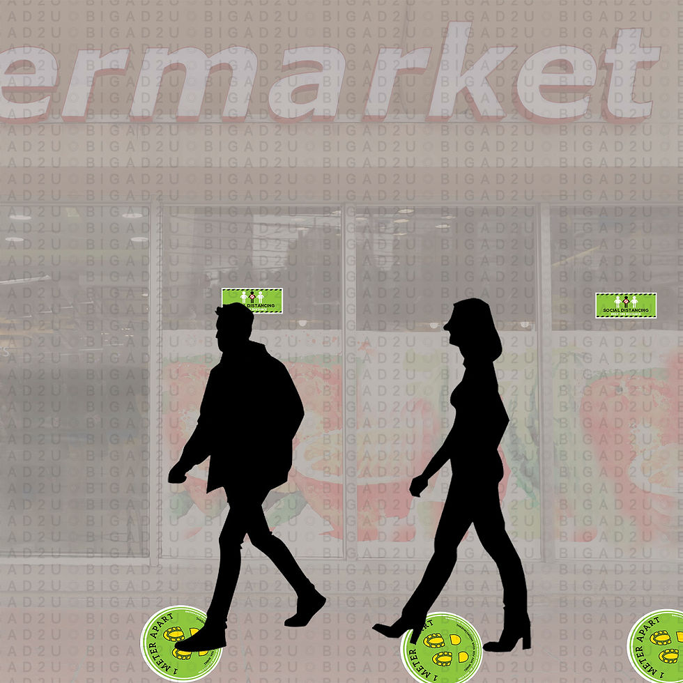 Imej kecil: Social Distancing Sticker Set