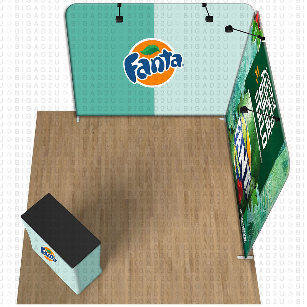 Imej kecil: Tension Fabric Backdrop For 3Mx3M Booth (SET B)