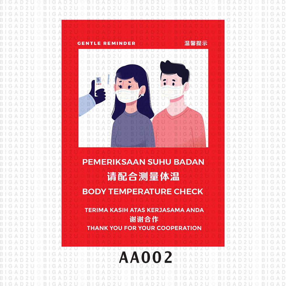 Imej kecil: Fight Covid Poster Stand - H5 (Double Sided)