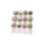 Bright Gold Flower Stand with 12 White Buckets