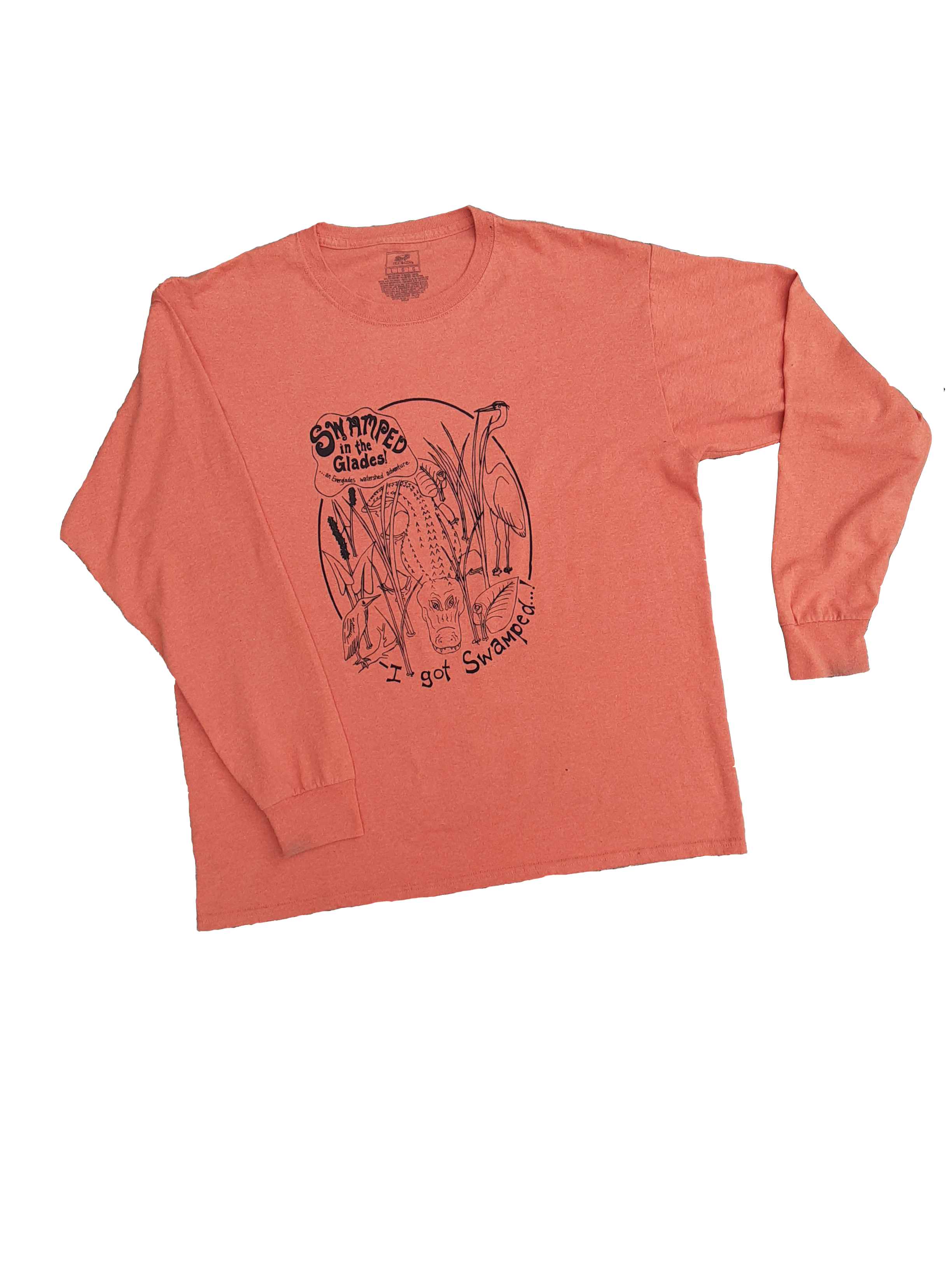 Orange long sleeve tee - large