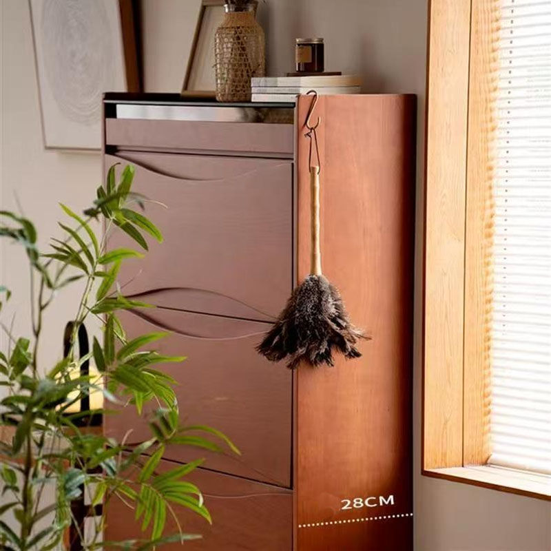 Thumbnail: Retro Brown Wooden Shoe Cabinet