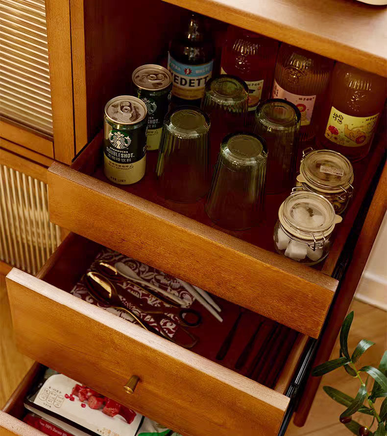 Thumbnail: Retro Solid  Wood Sideboard Cabinet