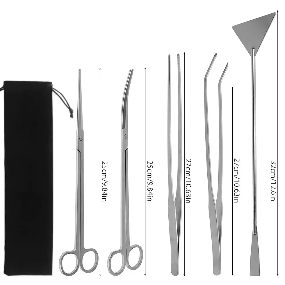 Thumbnail: Multi-Tweezer Fish Tank Accessories , Stainless Steel Aquatic Maintenance