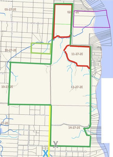 Partial Map of Eglon Forest Park north of Kingston, WA