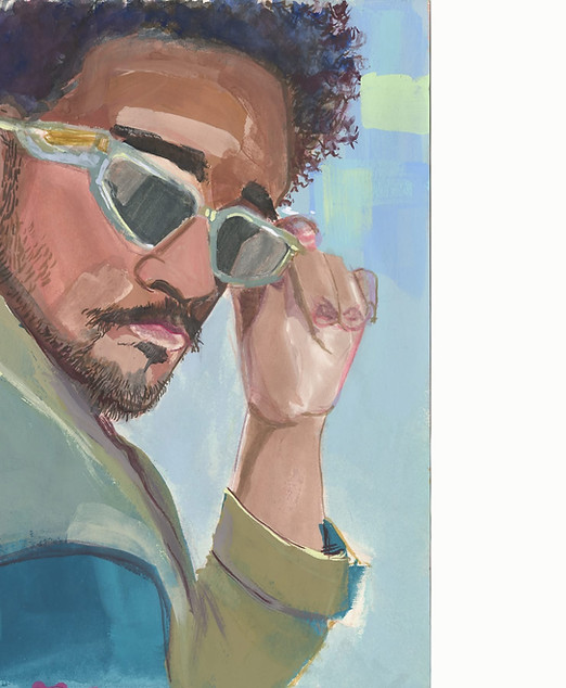 peinture lunettes homme style