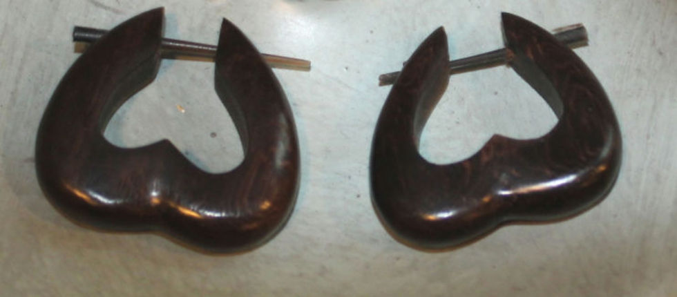 Heart Wooden Earrings