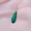 Thumbnail: Genuine emerald necklace, teardrop emerald, 14k gold filled necklace