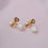 Thumbnail: Farfalle earrings, Bowknot stud earrings, 18k gold plated farfalle earrings