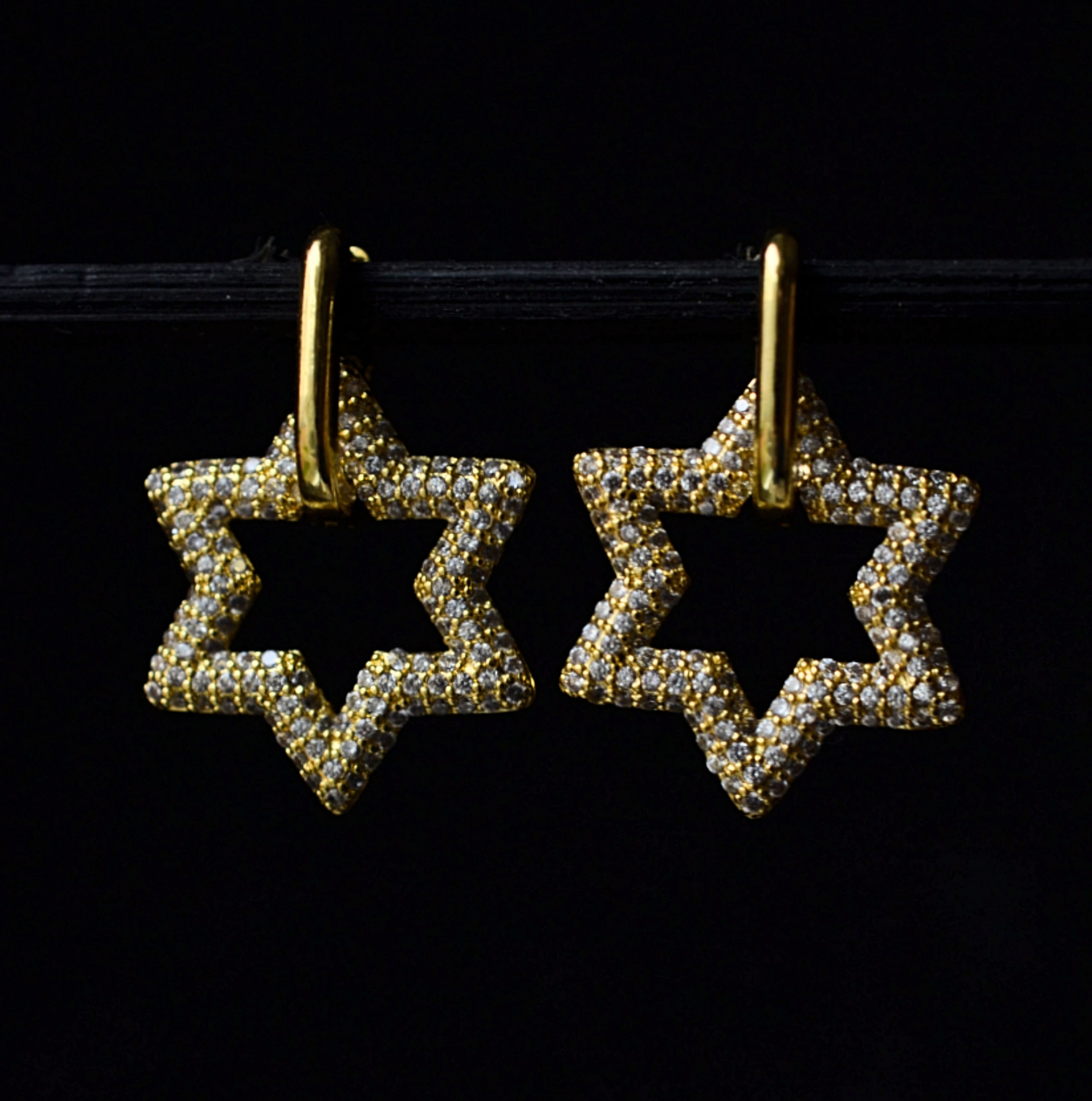 star hoop earrings