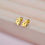 Thumbnail: Ghost 18k Gold studs earrings, scary studs, halloween earrings, spooky studs