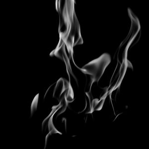 Monochrome flames on a black background