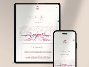 Site de casamento em tons marsala