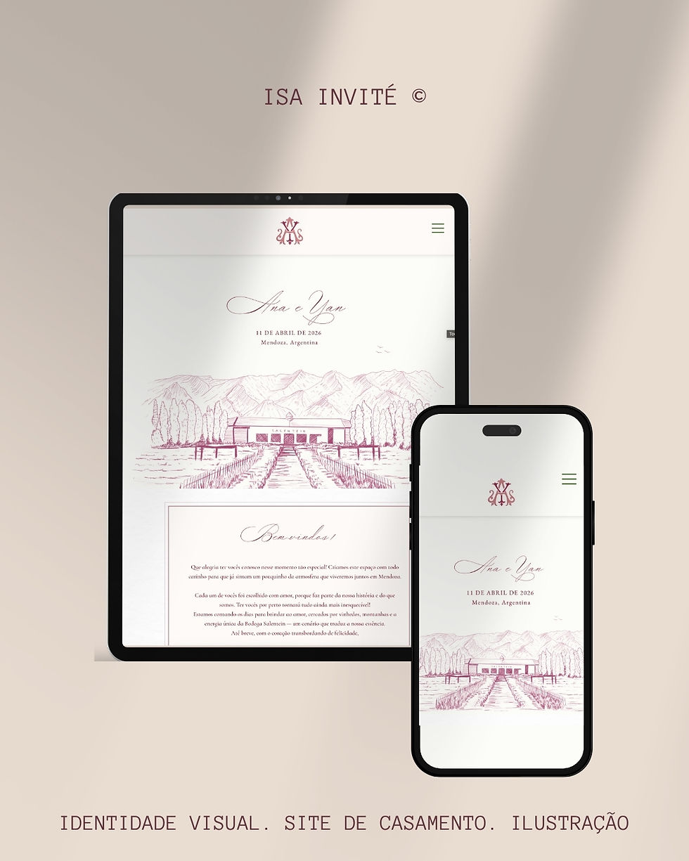 Site de casamento em tons marsala