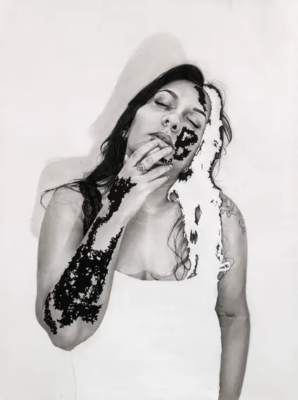 Detailed and realistic charcoal portrait by artist Dylan Andrews.