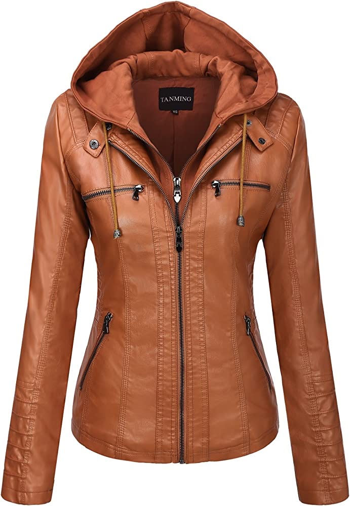 Thumbnail: Hooded Leather Jacket 