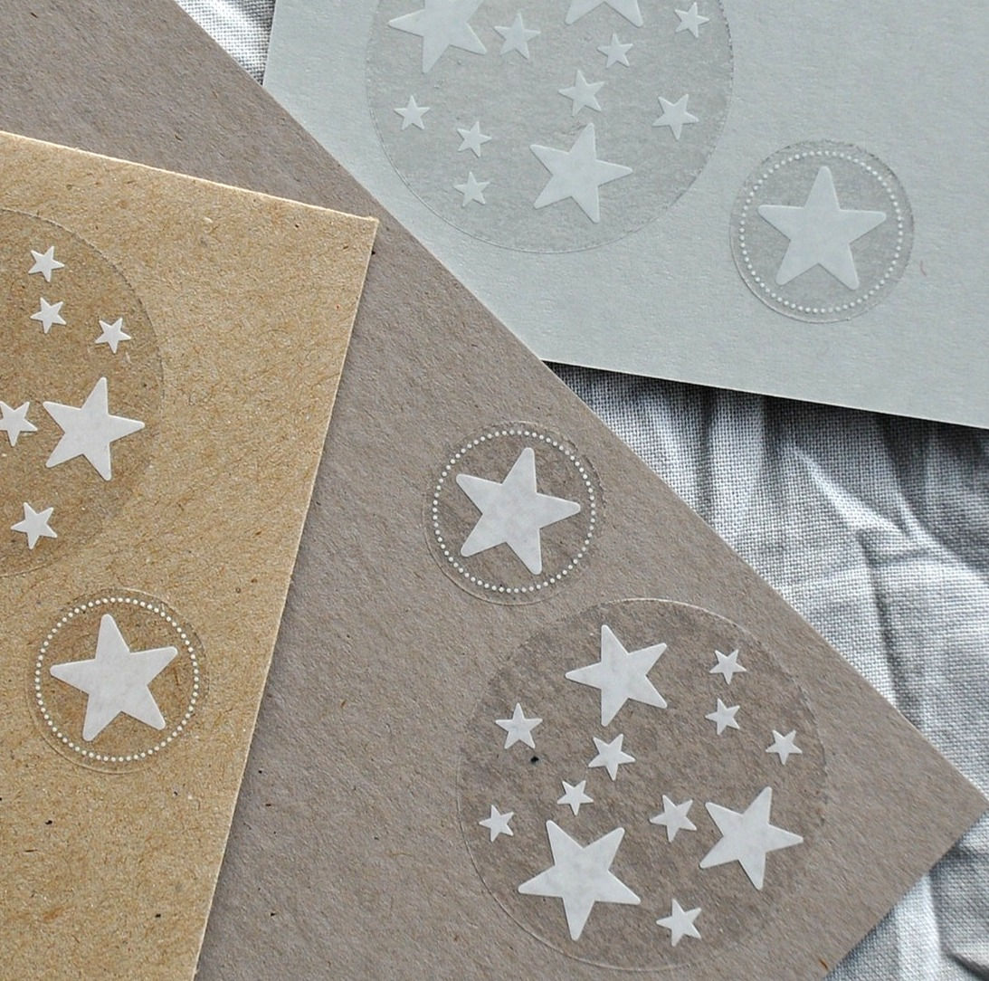 Mini-Sticker Stern, weiss