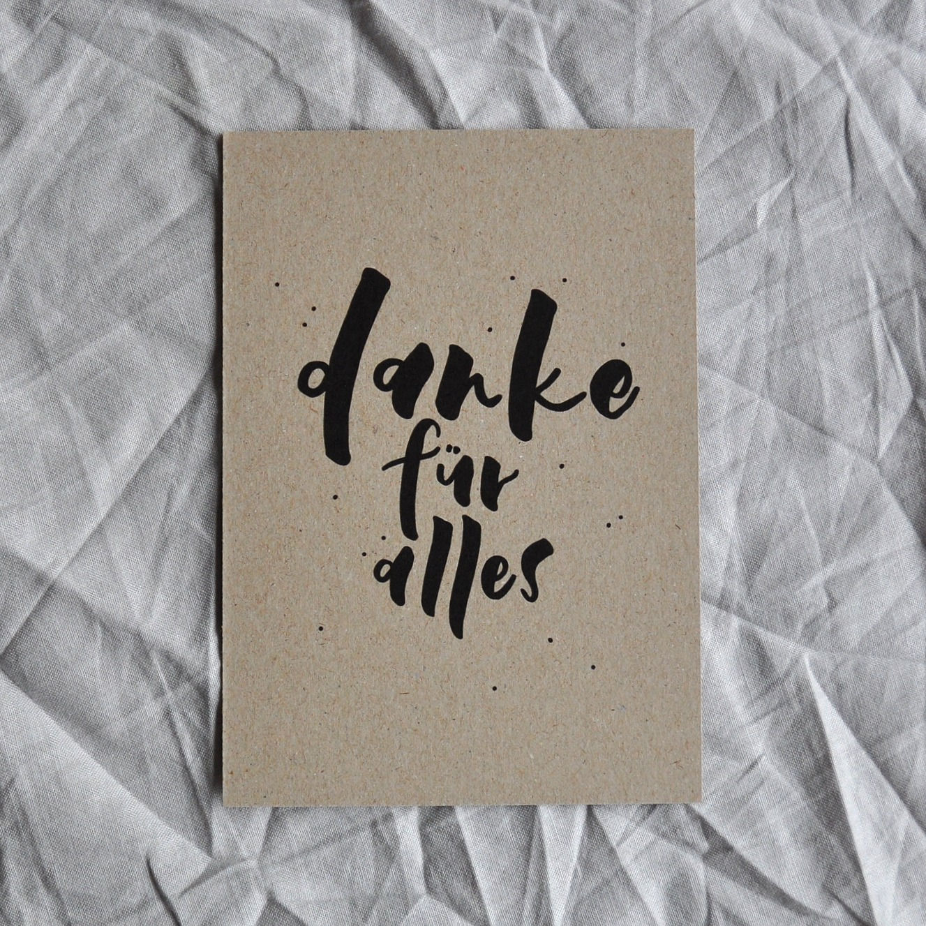 Kraftpapier-Karte A6 "danke für alles"
