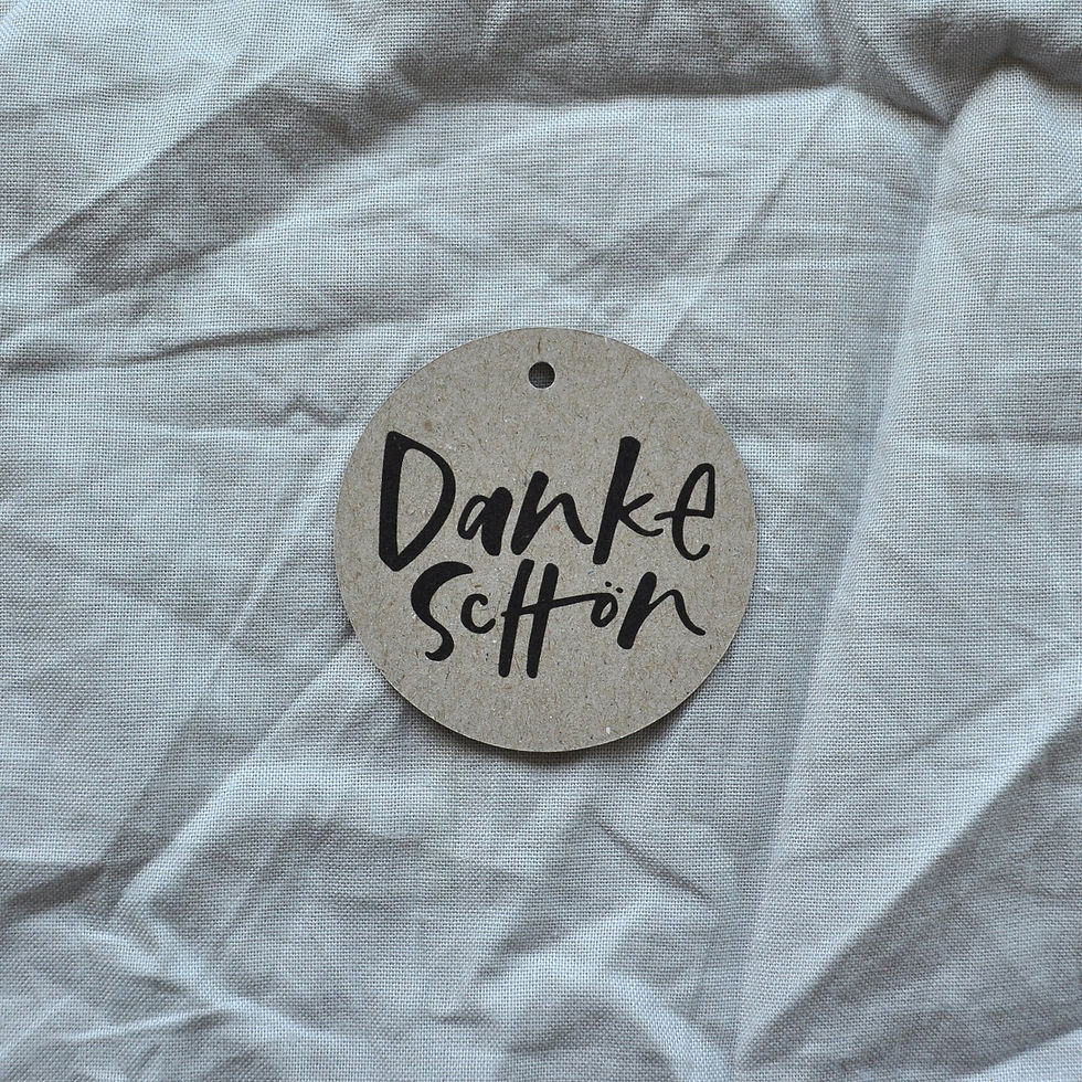 Miniaturbild: Anhänger rund "Dankeschön" (5 Stk.)