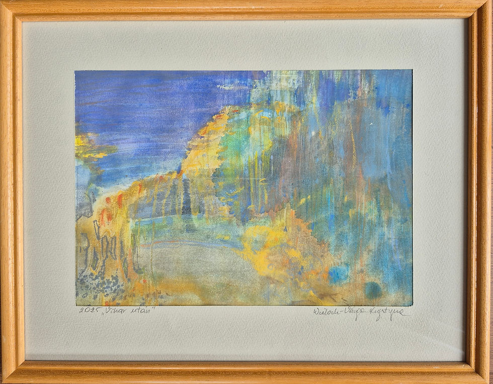 Vihar után, 20x28, festett selyem, 2025