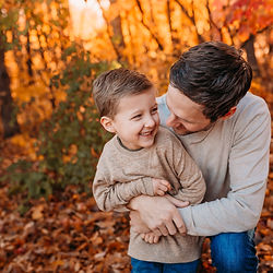 Father and son fall photography session