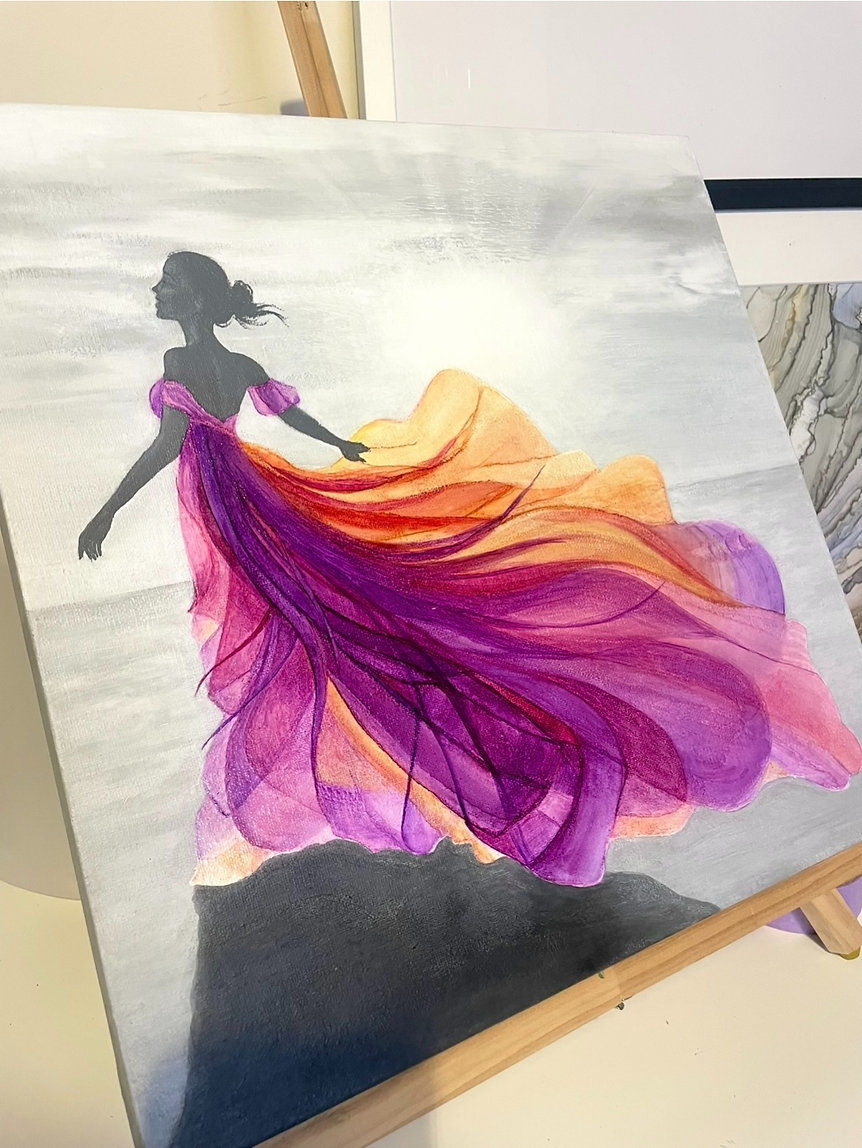 Original large scale artwork by Ulrika Gedin for modern interior