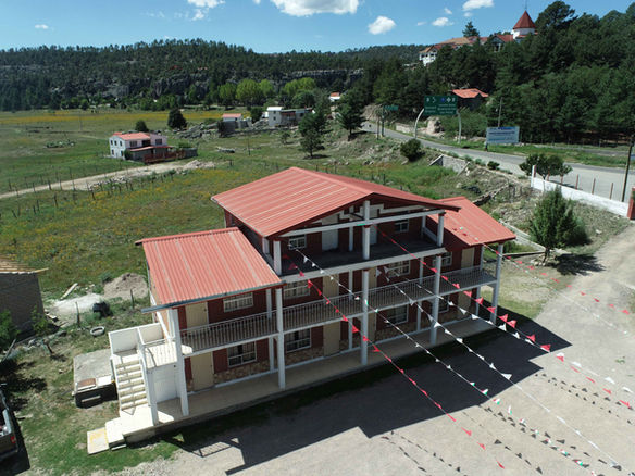 Fachada exterior hotel Real de Creel, Creel, Chihuahua.