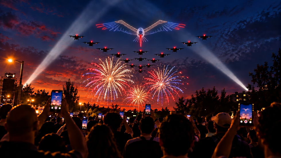 Le drone se donne en spectacle